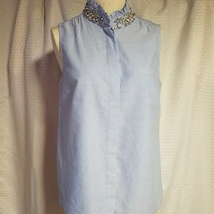 Sleeveless J. Crew button-up shirt